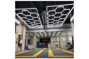 SUEZ Hexagon Detailing Workshop Working Light Garage Ceiling Hexagonal Led Light Honeycomb Lights For Car Shop