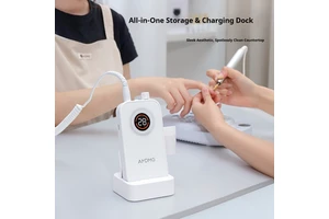 AMDMG 2026 Portable Professional 60W 40000RPM Brushless Nail Drill Machine E File Nail Drill Machine Brushless For Home