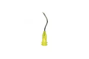 House Brand Pre-Bent Needle Infusor Tips with Brush-Padded End Yellow 100/Pk