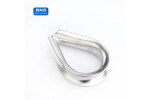 BNS Manufacturer Customized 8mm 10mm Thimble Rigging Tube Type Cable Hardware Stainless Steel 304/316 G414 Wire Rope Thimble