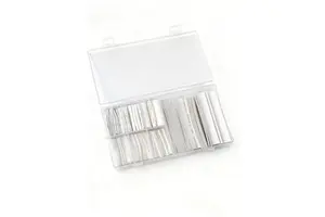White Transparent Heat Shrinkable Tubing Set 162pcs Insulation PE 2:1 Thin Wall Heat Shrink Tube Kit