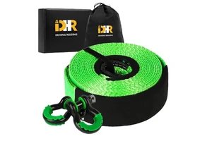 Heavy Duty Tow Straps Recovery Strap Towing Vehicle With Shackles for Car Vehicles