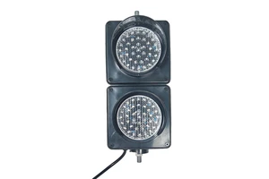 Epistar LED Dual-Color Traffic Light L-Bracket Mount AC85-265V 2-Lamp PC 300M Visual Distance for Commercial Parking Garage