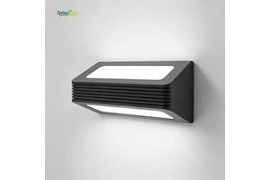 Modern LED 13W Outdoor Wall Light IP65 Waterproof Grooved Heat Dissipation Aluminum Exterior Wall Lamp for Garden Villa Porch