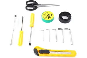 PEXMARTOOLS 37 Pcs Household Small Hand Tool Kit With Homeowner Tool Set General Plastic Tool Box Storage Case