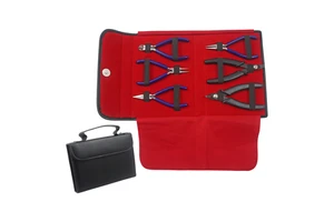 6-Piece Stainless Steel Jewelry Pliers Kit OEM Flat Chain Nose Plier 130mm Side Cutter 120mm Standard Crimping Plier Flush