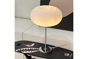 CHUSE High Quality White Glass Desk Lamp Decor Bedside Led Table Lamps for Bedroom
