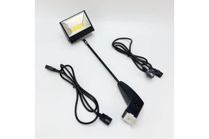 20W 30W 50W COB LED Trade Show Lights, Connectable Exhibit Arm Flood Light with Cables, POP up Display Lamp for Booth