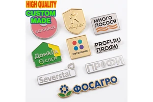 Custom Metal Lapel Pins Personalized Shield Crest Badges Soft Enamel Plated Gold Bulk Corporate Merch Staff Work Attire