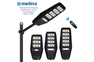 High Power Motion Sensor 100W/200W/300W IP66 LED Road Lamp Outdoor Streetlight Integrated All-in-One Solar Dimmable Garden Light