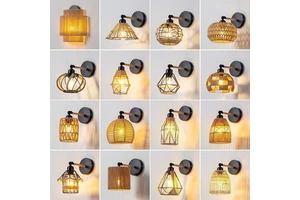 Hemp Rope Wall Lamp American Retro Industrial Style LOFT Bar Aisle Staircase Creative Bedroom Background Decorative Lamp