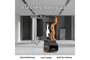 Stainless Steel Brad Nailer, Nail Shooting Tool for Woodworking Household Rechargeable Electric Nail Gun 4.0Ah with 2 Batteries