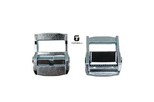 Heavy Duty 1.5 Inch 38mm Zinc Plated Steel Cam Buckle Hardware for Polyester Webbing Cargo Lashing Strap Cam Buckle