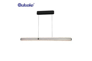 Custom Iron Aluminum Acrylic Indoor Dining Room Restaurant Bar Lighting 41w 50w 58w Led Linear Pendant Light