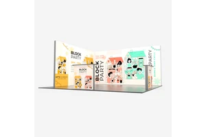 Fast Setup Tool Free Aluminum Frame with Built-in LED Lights Light Box Booth LED Backlit Fabric Display Stand for Exhibition Expo Events for Event
