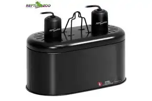 REPTIZOO OEM Logo Deep Dome Reflector UVB Aluminium Eco-Friendly Dual Reptile Light Fixture Lamp Cap Combo Heat Lighting Max