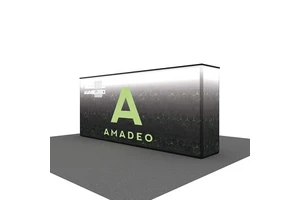 6ft Modern Tool-Free Easy Install Aluminum Tube Tension Fabric LED Backlit Advertising Logo Print For Trade Show Exhibition