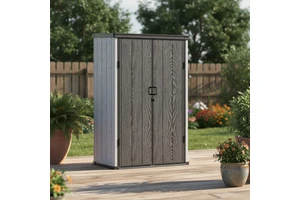 Outdoor Plastic Eco-Friendly Easily Assembled Double Door Garden Shed