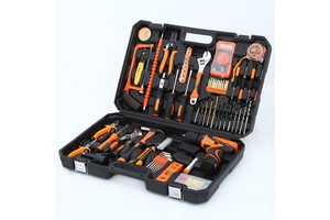 Durable Household DIY Tool Kit Set Complete Multi-Function Electrical Repair Carpentry Hardware Tools Carbon Steel Storage Case