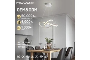 OEM Customized Aluminum Lamp Body LED Pendant Light Warm White 3 Color Temperatures Hanging Dining Room Restaurant Lamps