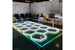 Remote-Controlled Color Adjustment Hexagonal LED Light RBG Borders Honeycomb Lighting with ETL Certificated for Garage