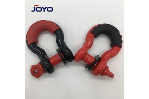 2 Pack D Ring Shackle with 7/8" Screw Pin 3/4" Heavy Duty Shackles with Isolator & Washers for Tow...