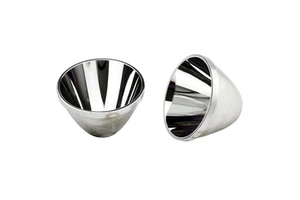 Custom CNC Machined Aluminum LED Reflector Cup High Reflectivity 90% Polished Mirror Finish for Flashlight/Spotlight/Stage