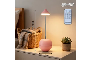 Modern Tumbler Weight Design USB Rechargeable Remote Control Bedside Warm White Night Lights Height Adjustable Manual Button