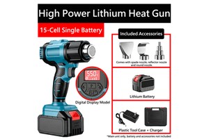 Multi-functional Digital Display Cordless Heat Gun, Portable Lithium Hot Air Tool For Paint Stripping And More