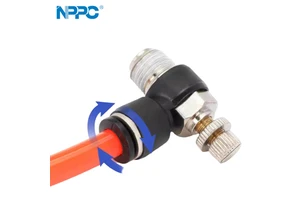 SC6-03 NPPC brand SC series rotary fittings with tube size 6MM male thread 3/8 quick connector NPPC brand black or white color