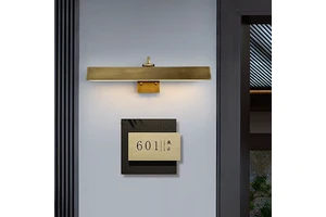 Cross-border manufacturers all-copper outdoor waterproof wall lamp, doorplate, logo sign, guest room art exhibition, LED strip