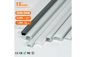 EU Stock Wholesale Aluminum Alloy Recessed Anodized LED Profile Strip Light with CRI 80 and 2-Year Warranty for Decorative Use