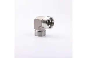 YIMING SS316 Stainless Double Ferrule Elbow 90 Deg 1C9 High Pressure Zinc Plated Corrosion Resistant M Threaded Fitting