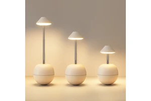 Rechargeable Retractable Geometric Solid LED Modern Tumbler Lamp with Touch Control Eco-Friendly Design Dimmable Multiple Colors