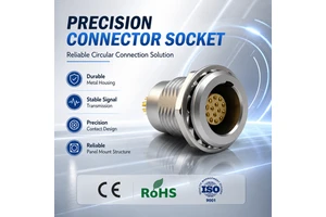 LEMO Replacement Connector 1K Series 12 Pin IP68 Circular Socket For Industrial Equipment
