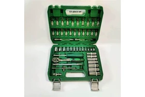53-Piece Carbon Steel Auto & Household Repair Tool Box Set with Hard Case OEM Hand Tool Wrench Socket