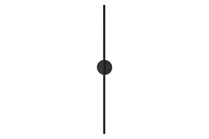 Modern Minimalist Matte Black 3 CCT Changeable LED Solid Brass Linear Wall Lamp Wholesale Corridor Bedroom Vertical Wall Sconce