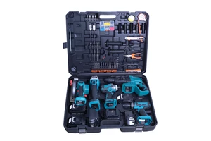 Cordless Combo Power Tool 20V 21V Electric Tool Kit High Torque Wireless Impact Wrench And Drill Set For Industrial Construction