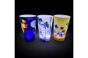 Most Fashion Led Illuminated Cup Reusable Plastic Cup Custom Design Led Glasses Party Led Illuminated Cup