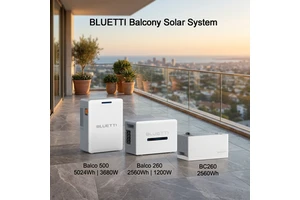 BLUETTI 2.56kWh To 15kWh Expandable Balcony Solar System LFP Battery 6000 Cycles 10 Year Warranty For Apartment And Small Home
