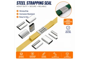 Black Painted Steel Packing Buckle Heavy Load Metal Fastener for Mining Material and Bulk Cargo Strapping