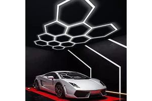 Hexagon White LED Garage Light for Workshop Light Honeycomb Garage Roof Lighting