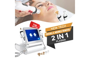 Custom Logo 2 in 1 Fiborblast Plasma Needle Plasma Pen Enhance Facial Contour 2 Handle Ozone Plasma Pen Machine