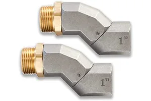 1inch Polished Reducing Casting Fuel Hose Swivel 360 Rotating Connector for Fuel Transfer Pump Fuel Nozzle 3 BAR Pressure