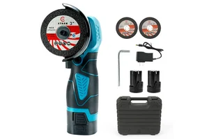 Cordless Angle Grinder Mini Metal Cutting & Grinding Machine 12000 RPM Lithium-ion Battery DIY Hand Polishing Tool