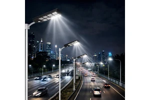 Waterproof All-in-One Solar Street Light Energy-Saving ABS Body with LED Light Source IP65 Rated