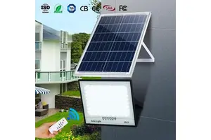 CE RoHs 300W Solar Light Outdoor IP67 Waterproof Solar Lamp Remote Control Led Lampe Solaire Flood Light Outdoor for Garden Road