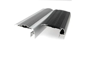 RGB LED Strip Grooved Stair Nosing Edge Aluminum Profiles with LED Lamp Holders & Bases