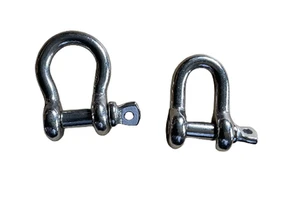 CE Certified European Type 316 Marine Grade Stainless Steel D Shackle 8mm Forged Screw Collar Pin Rigging Hardware Offshore