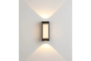 Waterproof LED Wall Lamp Decorative Garden Lights Aluminum up and Down Outdoor Wall Light Mounted 2700K Warm White